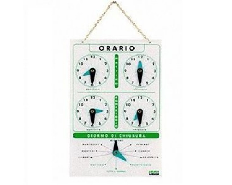 Cartello orario per vetrina LEBEZ Cartello orario per vetrina LEBEZ